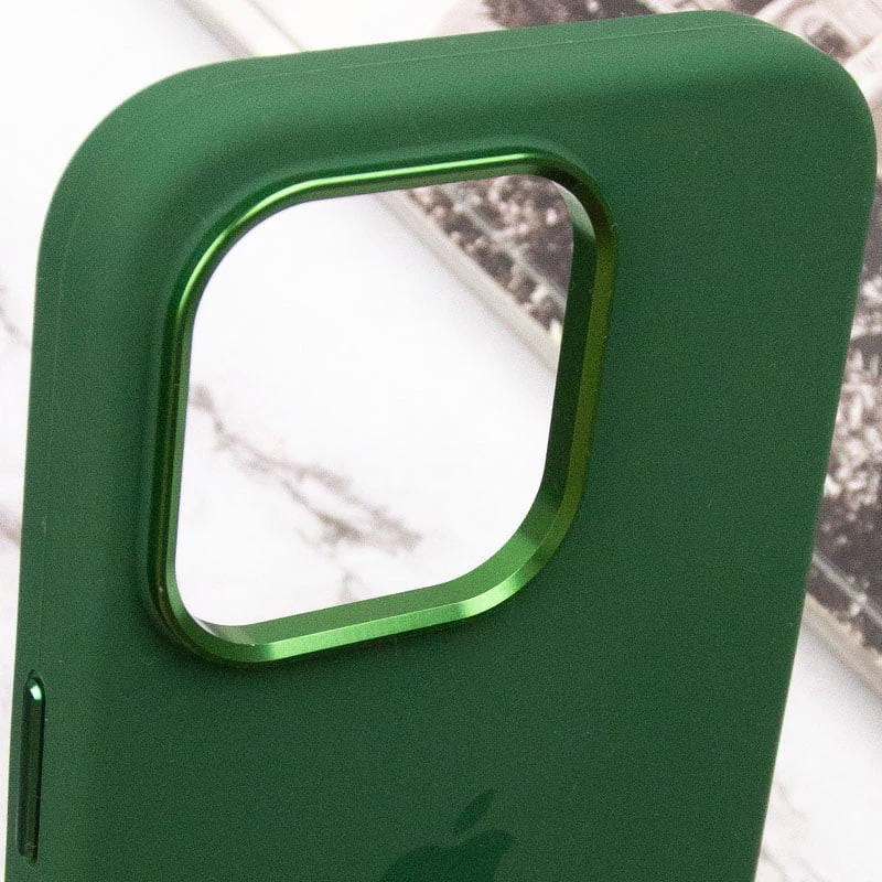 Чохол Silicone Case з металевими кнопками на Apple iPhone 13 Pro (6.1") – Зелений / Clover. Фото 9 з 9