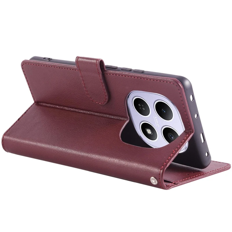 Шкіряний чохол-книжка Essential Case для Xiaomi Redmi Note 15 4G/5G (EU) – Wine Red. Фото 6 з 7