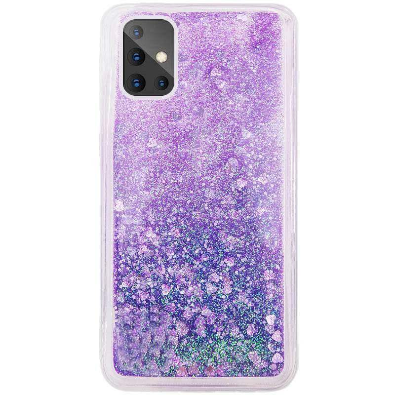 

TPU чохол Liquid hearts на Samsung Galaxy A71 (Фіолетовий)