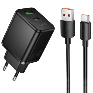 МЗП Hoco C157A Smart PD30W+QC3.0 (1USB-A/1C) + кабель USB to Type-C фото 1 з 1
