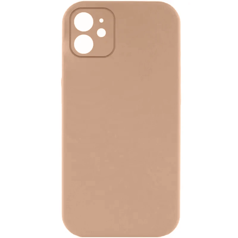 Чохол Silk Full Camera Protective (AA) NO LOGO для Apple iPhone 12 (6.1") – Бежевий / Desert Gold. Фото 1 з 1