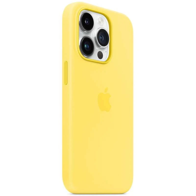 Чохол Silicone case (AAA) with Magsafe для Apple iPhone 14 Pro (6.1") – Жовтий / Canary Yellow. Фото 2 з 3