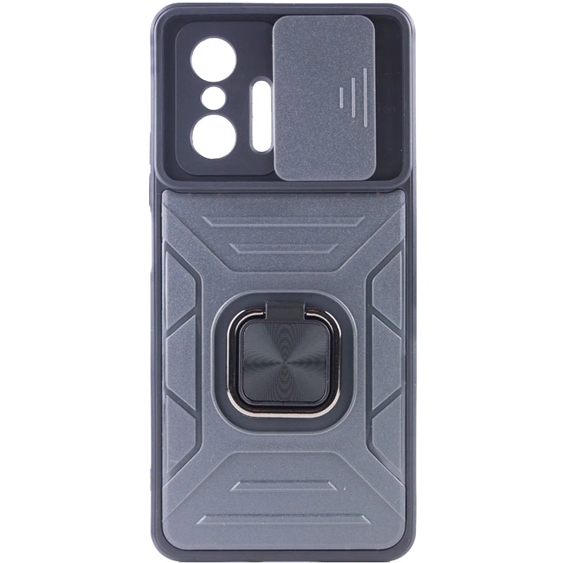 Протиударний чохол Flash зі шторкою для камери та кільцем на Xiaomi 11T / 11T Pro – Gray. Фото 4 з 7