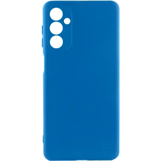 Кольоровий силіконовий чохол GETMAN із закритою камерою для Samsung Galaxy S22 — Синій / Royal blue