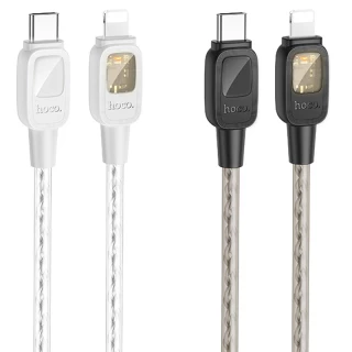 Дата кабель Hoco U124 Stone silicone power-off Type-C to Lightning фото 1 з 1
