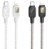 Дата кабель Hoco U124 Stone silicone power-off Type-C to Lightning фото 1 з 1