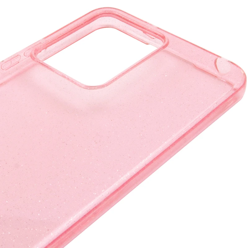 Блискучий силіконовий чохол на Xiaomi Redmi 13C – Pink. Фото 12 з 13