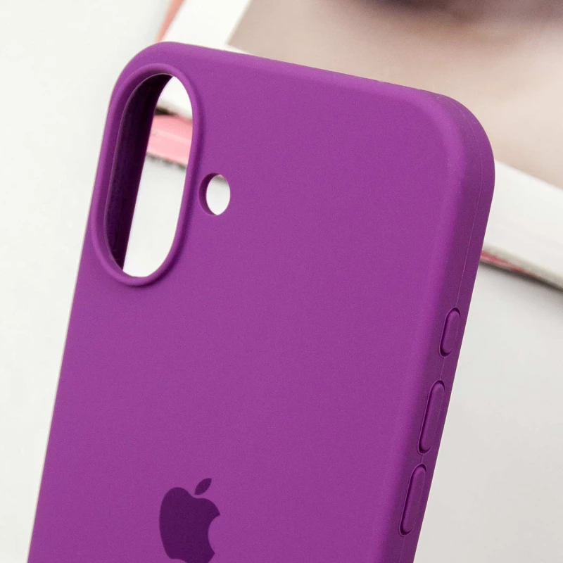 Чохол Silicone Case з закритим низом на Apple iPhone 16 – Фіолетовий / Grape. Фото 6 з 8