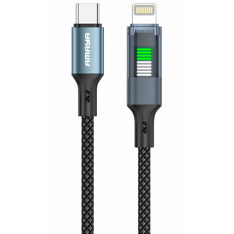 Дата кабель Amaya 111CL Type-C to Lightning 27W (1.2m) – Black. Фото 1 из 2