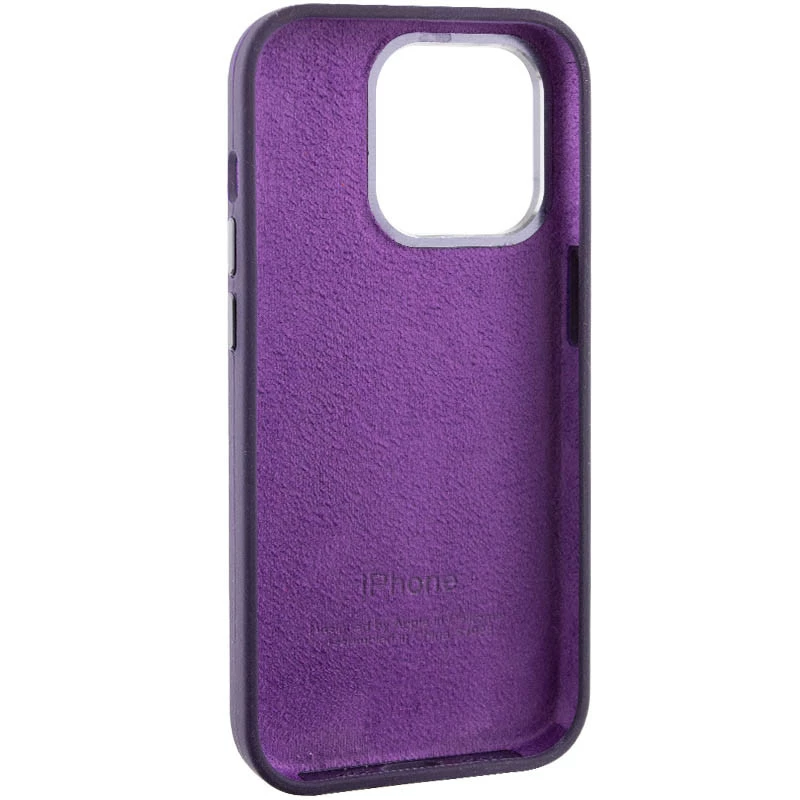 Чехол Silicone Case с металлическими кнопками для Apple iPhone 13 Pro Max (6.7") – Фиолетовый / Elderberry. Фото 7 из 9