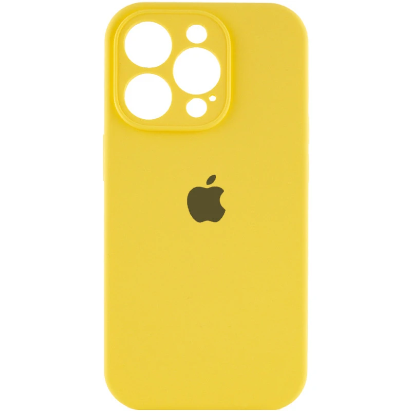 Чохол Silicone Case з захистом камери на Apple iPhone 14 Pro Max (6.7") – Жовтий / Yellow. Фото 3 з 12