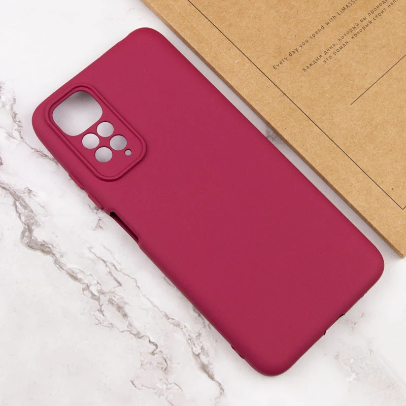Чохол Silicone Case Lakshmi Premium із закритою камерою для Xiaomi Redmi Note 11 Pro 4G/5G – Бордовий / Plum. Фото 4 з 4