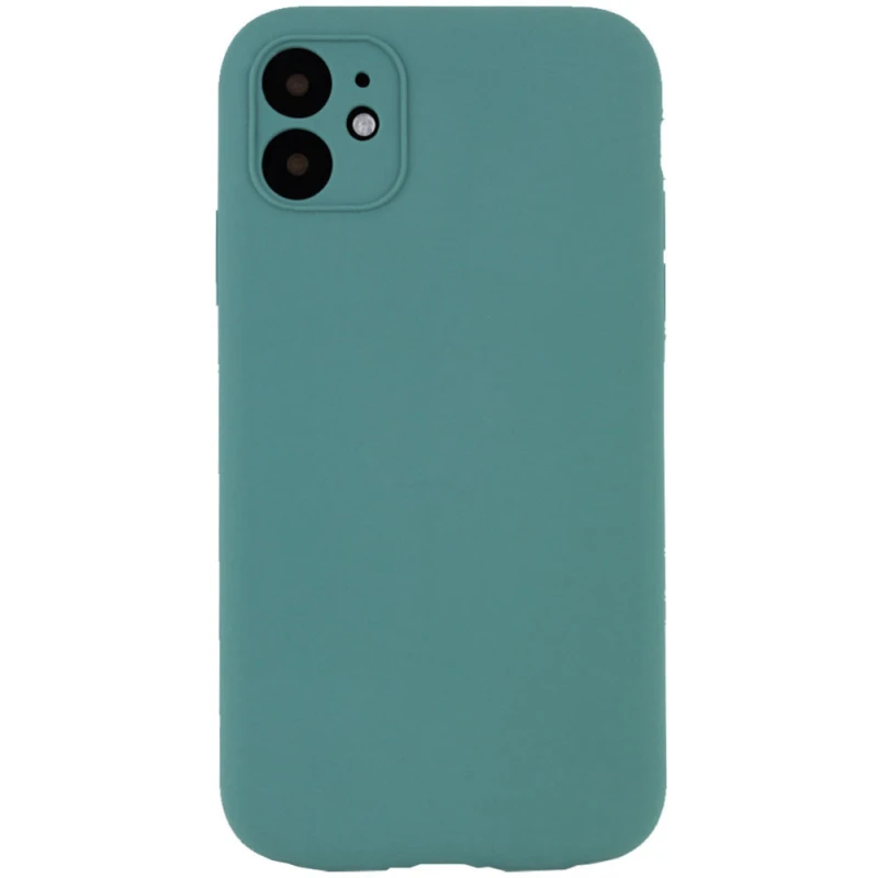 Чохол Silk Full Camera Protective (AA) NO LOGO для Apple iPhone 12 (6.1") – Зелений / Pine green. Фото 1 з 2