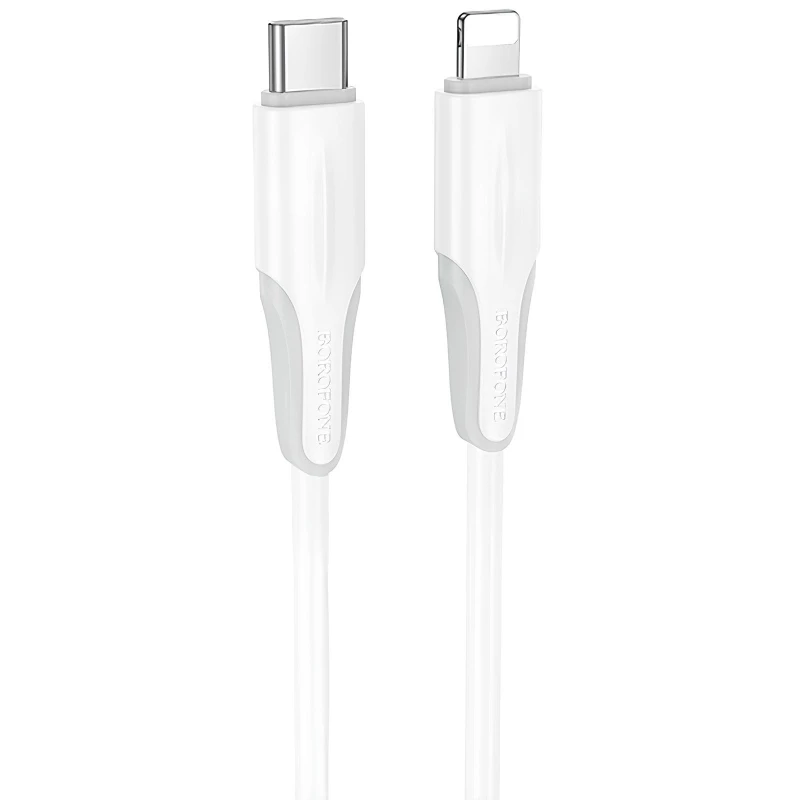 Дата кабель Borofone BX119 New Type-C to Type-C 60W (1m) – White. Фото 1 з 7