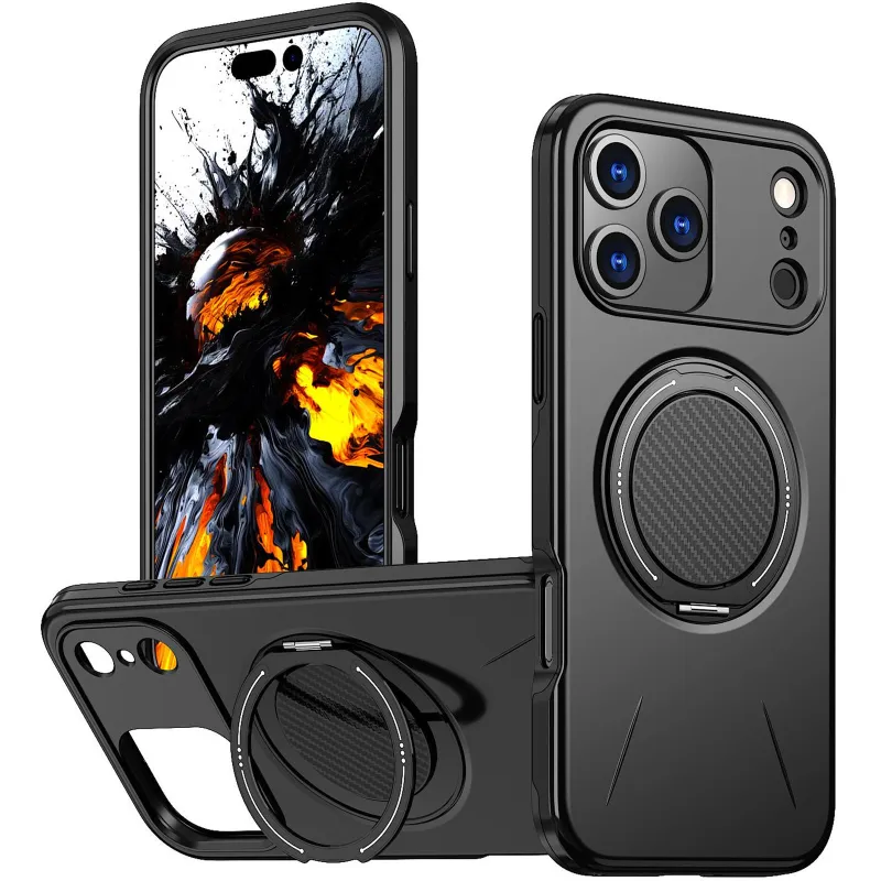 TPU+PC чохол Kalebol Magnetic Case для Apple iPhone 18 Pro Max (6.9") – Black. Фото 2 з 3