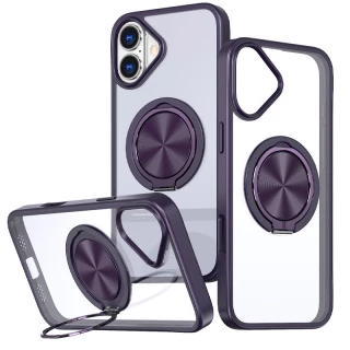 TPU+PC чохол з магнітом та кільцем для Apple iPhone 16 фото 1 з 2