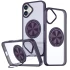 TPU+PC чохол з магнітом та кільцем для Apple iPhone 16 – Темно-фіолетовий. Фото 1 з 2