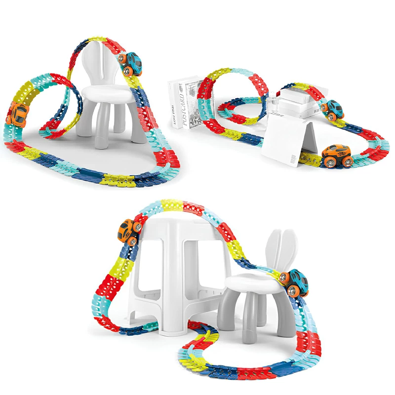 Інтерактивний трек з інерційною машинкою SHT 288 Changeable Trak (138pcs/1CAR) – Colorful. Фото 1 з 3