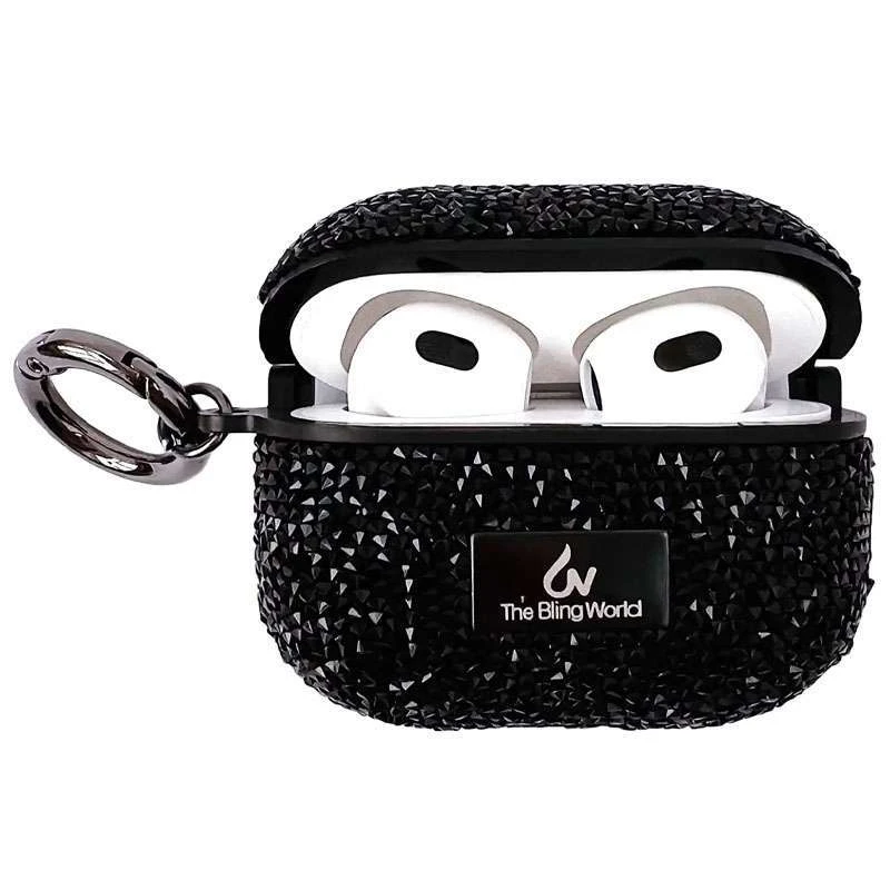 TPU чохол Bling World Rock Diamond для навушників AirPods 3 – Чорний. Фото 2 з 3