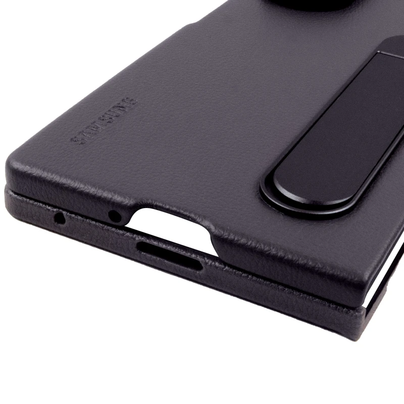 Шкіряний чохол Leather Case (AAA) with stand для Samsung Galaxy Z Fold7 – Gray. Фото 7 з 8