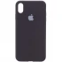 Чехол Silicone Case с закрытым низом для Apple iPhone XS Max (6.5") – Черный / Black. Фото 1 из 3