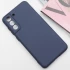 Цветной силиконовый чехол GETMAN с закрытой камерой на Samsung Galaxy S21 – Синий / Midnight Blue. Фото 2 из 6