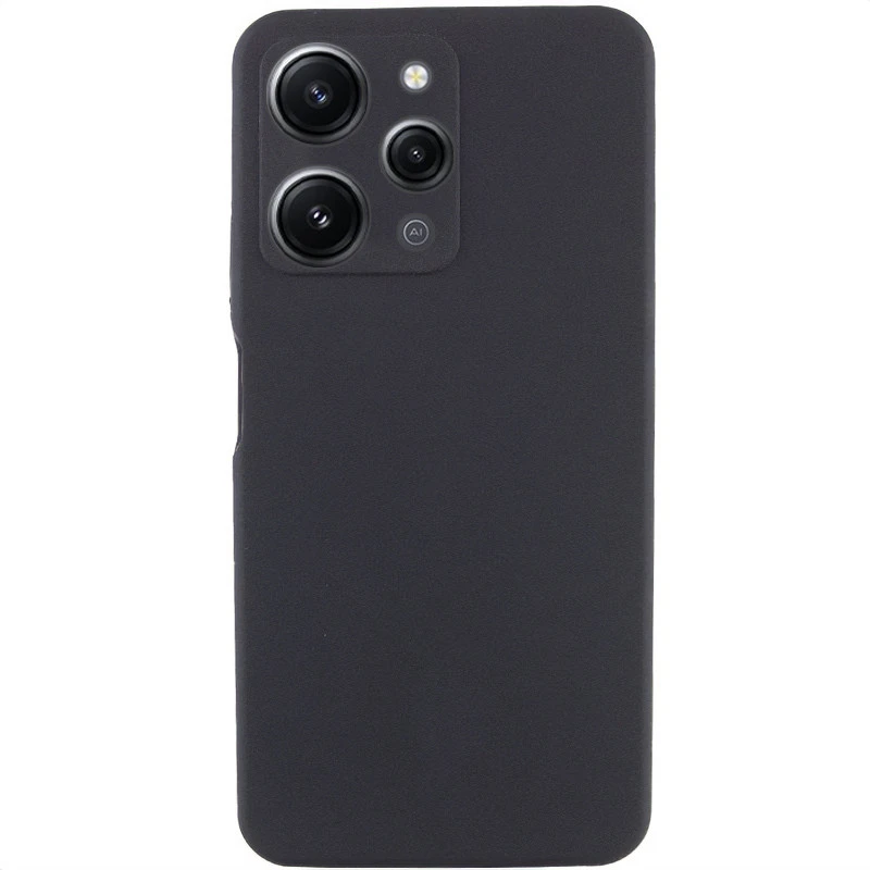 Чохол Silicone Case Lakshmi Premium з закритою камерою на Xiaomi Redmi 12 – Чорний / Black. Фото 2 з 5