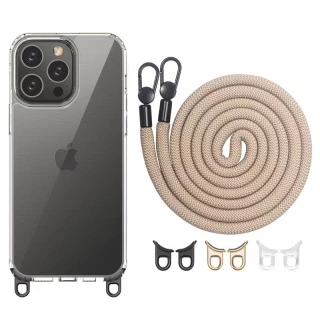 Прозорий силіконовий чохол з ремінцем на Apple iPhone 12 Pro Max (6.7") фото 1 з 12