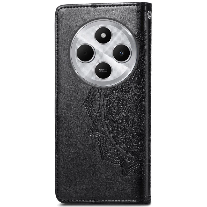 Шкіряний чохол-книжка Art Case з візитницею для Xiaomi Redmi 14C / Poco C75 – Чорний. Фото 3 з 5