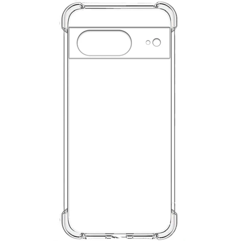 Ультратонкий силіконовий чохол GETMAN з критими бортами та камерою для Google Pixel 8 – Безбарвний (прозорий). Фото 5 з 5