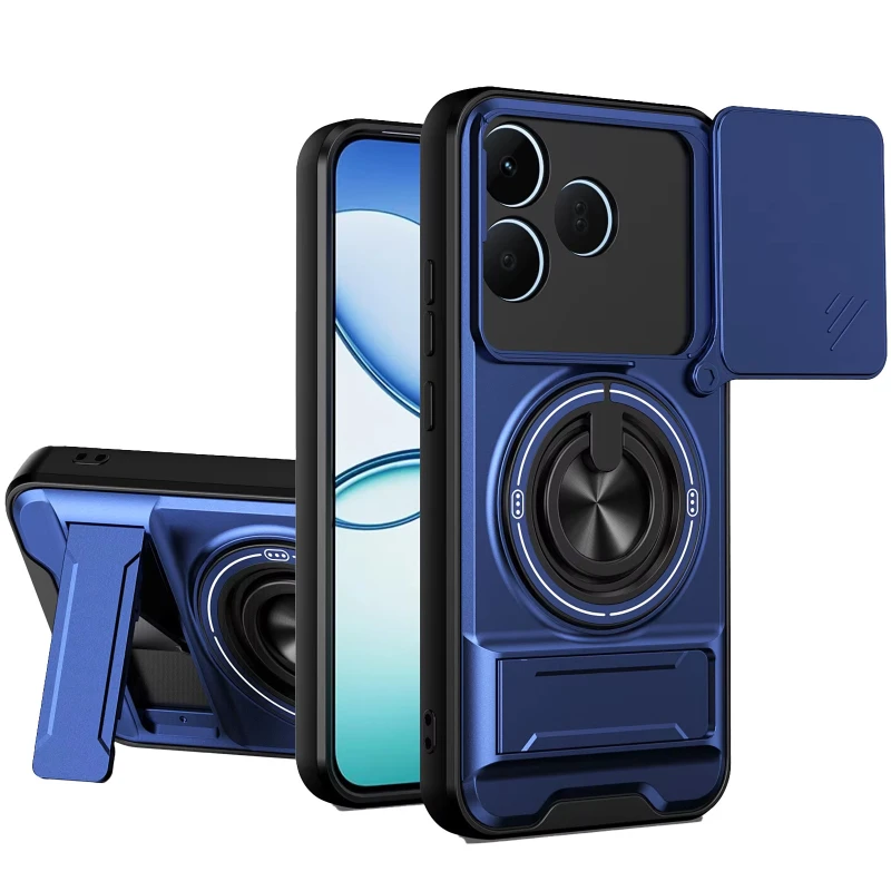 Ударопрочный чехол Camshield StandRing case для Realme GT 7 – Blue. Фото 1 из 1