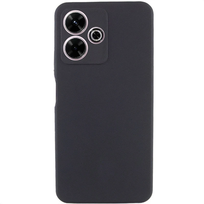 Чехол Silicone Case Lakshmi Premium з закритою камерою на Xiaomi Redmi 13 4G – Черный / Black. Фото 1 из 3
