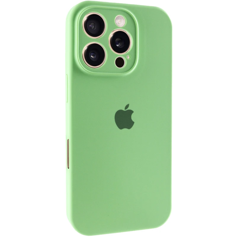 Чехол Silicone Case с защитой камеры для Apple iPhone 16 Pro Max – Мятный / Mint. Фото 2 из 6
