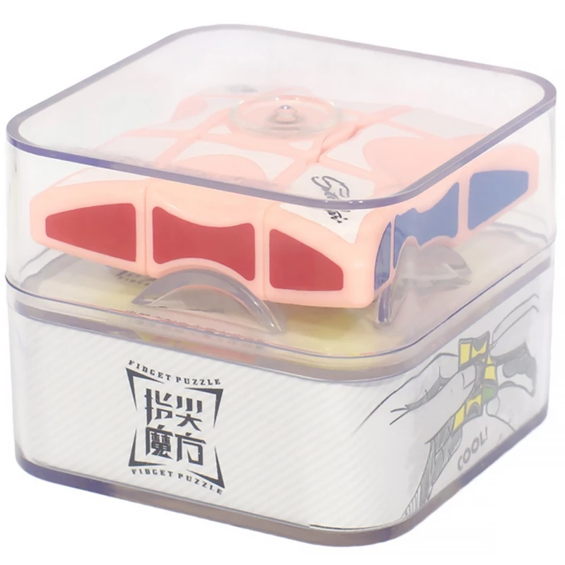 Дитяча інтерактивна головоломка Rubik's Cube Fingertips Spinner – Coral. Фото 3 з 5