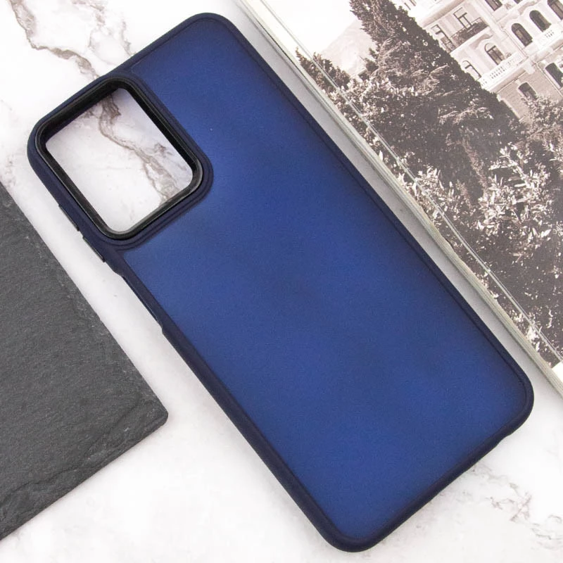 Чохол TPU+PC Lyon Frosted на Motorola Moto E13 – Синій / Navy Blue. Фото 4 з 6