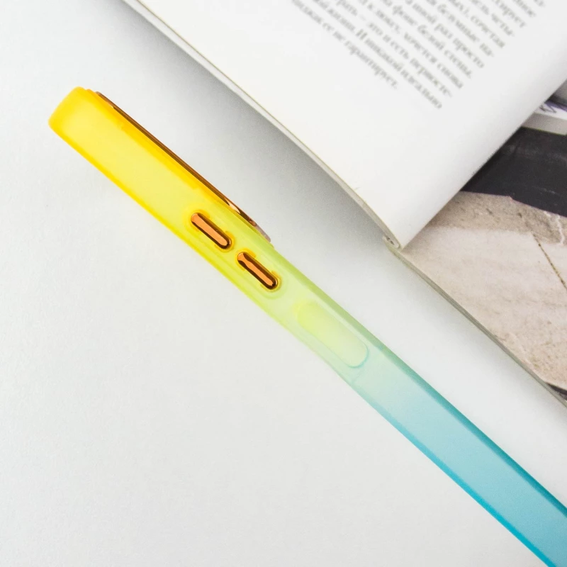 Силіконовий чохол фреш на Xiaomi Redmi 12 – Бірюзовий / Помаранчевий. Фото 6 з 9