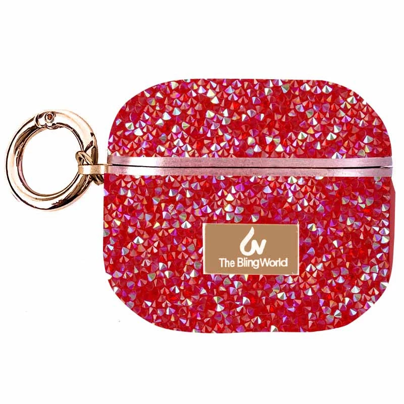 TPU чохол Bling World Rock Diamond для навушників AirPods 3 – Червоний. Фото 2 з 2