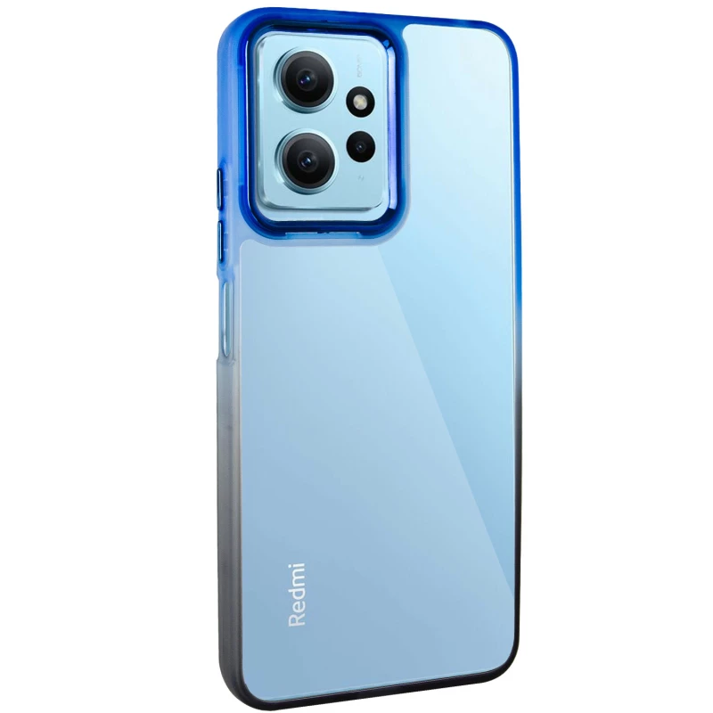 Силіконовий чохол фреш на Xiaomi Redmi Note 12 4G – Чорний / Синій. Фото 2 Силіконовий чохол фреш на Xiaomi Redmi Note 12 4G – Чорний / Синій. Фото 2 з 9