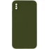 Чехол Silicone Case Square L с защитой камеры для Apple iPhone XS (5.8") – Зеленый / Dark Olive. Фото 1 из 1