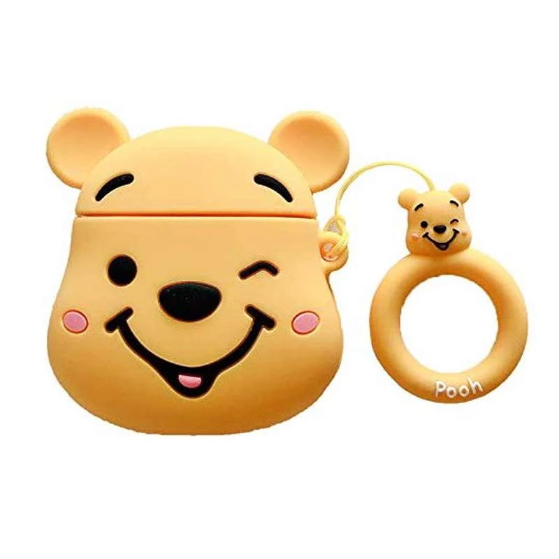 

Силіконовий футляр Disney series для навушників AirPods + кільце (Вінні Пух / Жовтий)