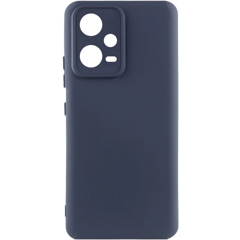 Чехол Silicone Case Lakshmi Premium з закритою камерою на Xiaomi Redmi Note 12 5G – Темно-синий / Midnight blue. Фото 1 из 3