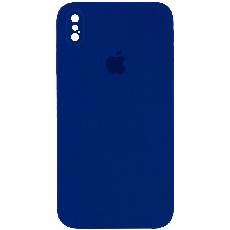 Чехол Silicone Case Square с защитой камеры для Apple iPhone XS Max (6.5") – Синий / Deep navy. Фото 1 из 1