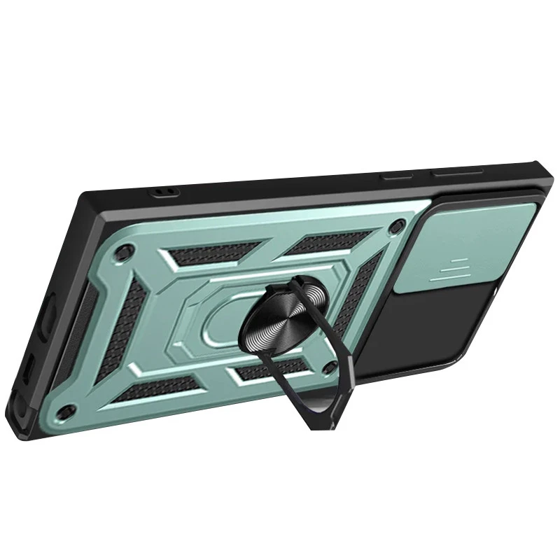 Удароміцний чохол Ummi Camshield Serge Ring (in box) для Samsung Galaxy S25 Ultra – Зелений / Green. Фото 2 з 2