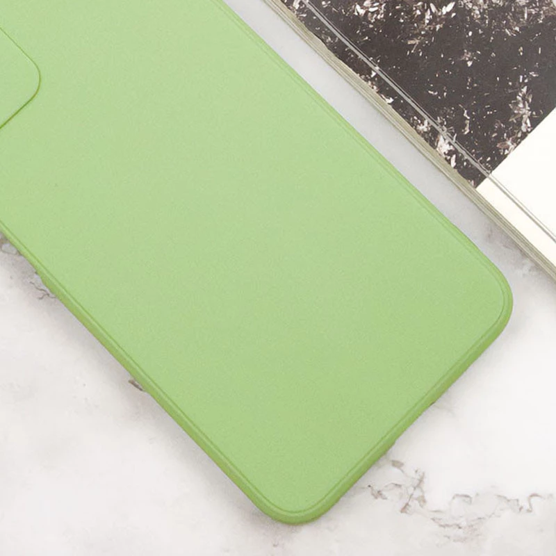 Кольоровий силіконовий чохол із захистом камери на Xiaomi Poco X5 Pro 5G – Фісташковий. Фото 2 з 3