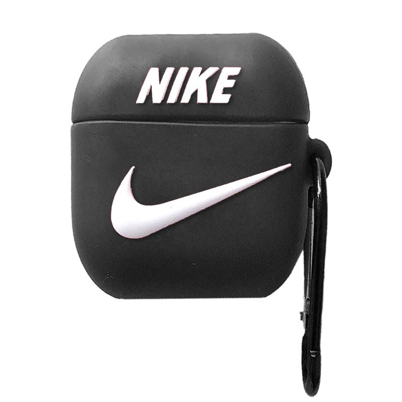 

Силиконовый футляр Brand для наушников AirPods 1/2 + карабин (Nike Black)