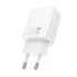 СЗУ Hoco N63 Gentle PD30W+QC3.0 (1USB-A/1C) + кабель Type-C to Lightning – White. Фото 8 из 8