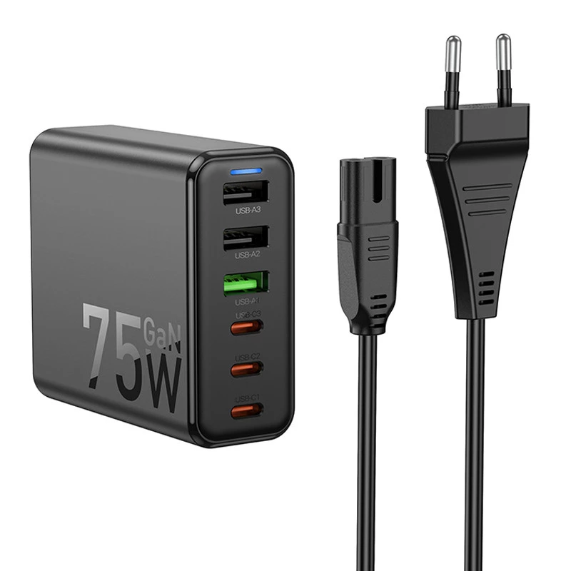

МЗП Hoco C133A Earl 6-port PD75W (3C3A) (Black)