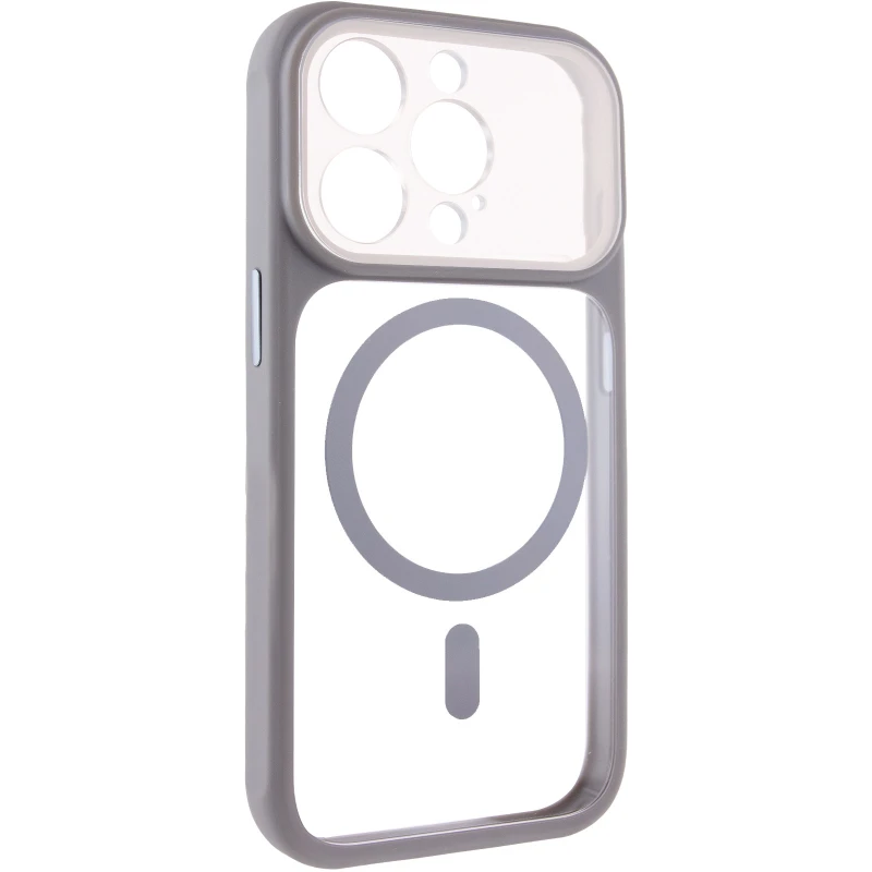Чохол TPU GETMAN Moon Clear with MagSafe для Apple iPhone 14 Pro Max (6.7") – Grey. Фото 3 з 7