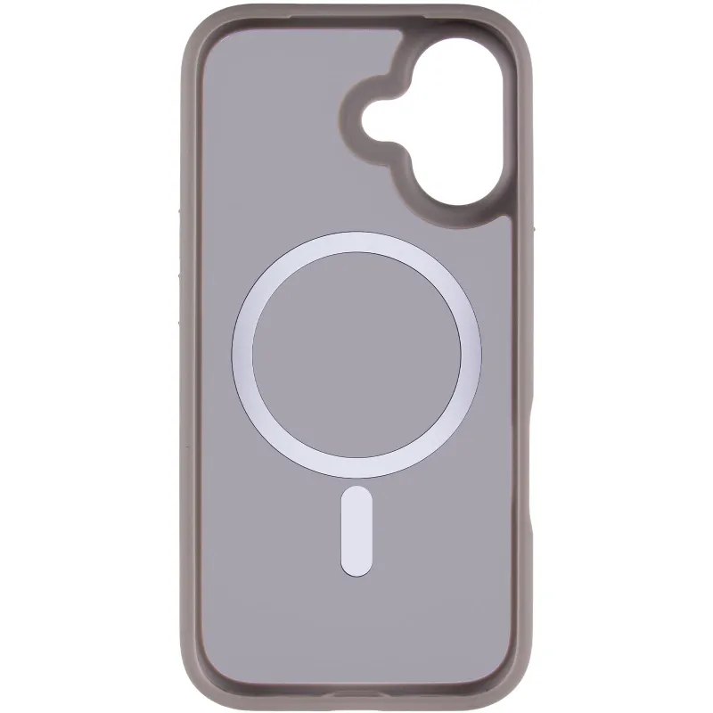 TPU+PC чехол Metal Buttons with Magnetic Fit для Apple iPhone 17 (6.3") – Серый / Grey. Фото 4 из 6