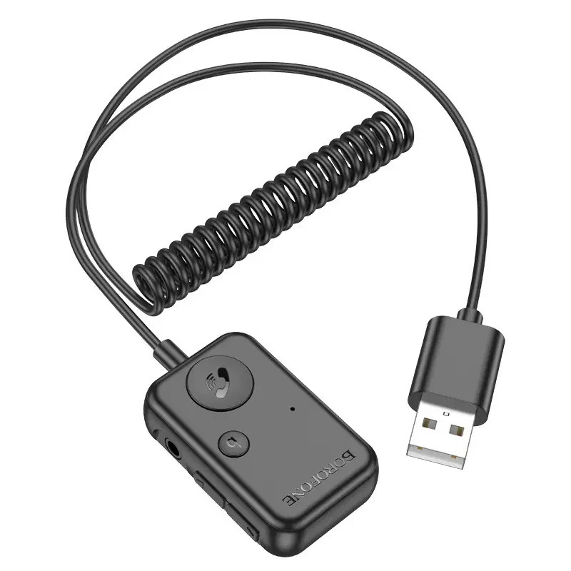 Bluetooth аудио ресивер Borofone BC49 June (USB-A) – Black. Фото 2 из 7